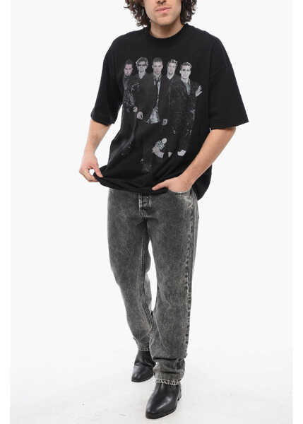 Tricouri 1989 STUDIO Printed Nsync Interview Crew-Neck T-Shirt Black Barbati (BM 17288767) 4