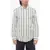 Brian Dales Balanced Striped Shirt With Spread Collar Beige