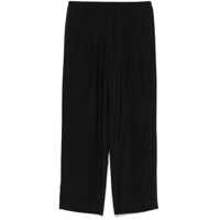 Pantaloni casual Alysi Cotton Blend Wide-Leg Trousers Femei
