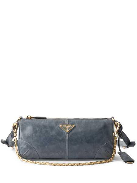 Genti de mana Prada Prada Prada Re-Edition 2002 Leather Shoulder Bag BLUE Femei (BM 17291133) 1