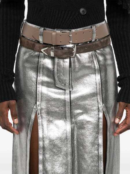 Fuste THE ATTICO The Attico Skirts SILVER Femei (BM 17291541) 5