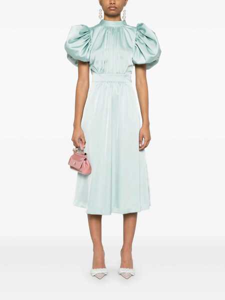 Rochii ROTATE Birger Christensen Rotate Birger Christensen Satin Puff Midi Dress BLUE HAZE Femei (BM 17291868) 2