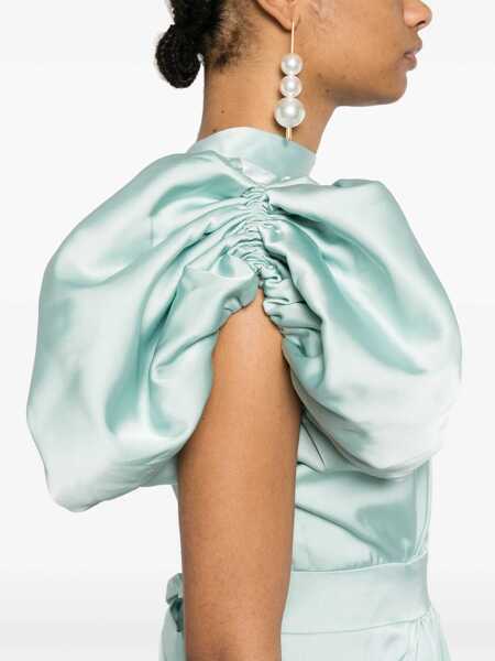 Rochii ROTATE Birger Christensen Rotate Birger Christensen Satin Puff Midi Dress BLUE HAZE Femei (BM 17291868) 5