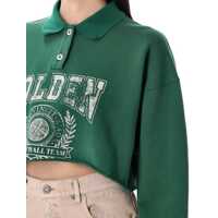 Pulovere Golden Goose Dama - Pulovere Golden Goose Golden Goose Nastia Cropped Sweatshirt GREEN Femei (BM 17292255) - B-mall.ro