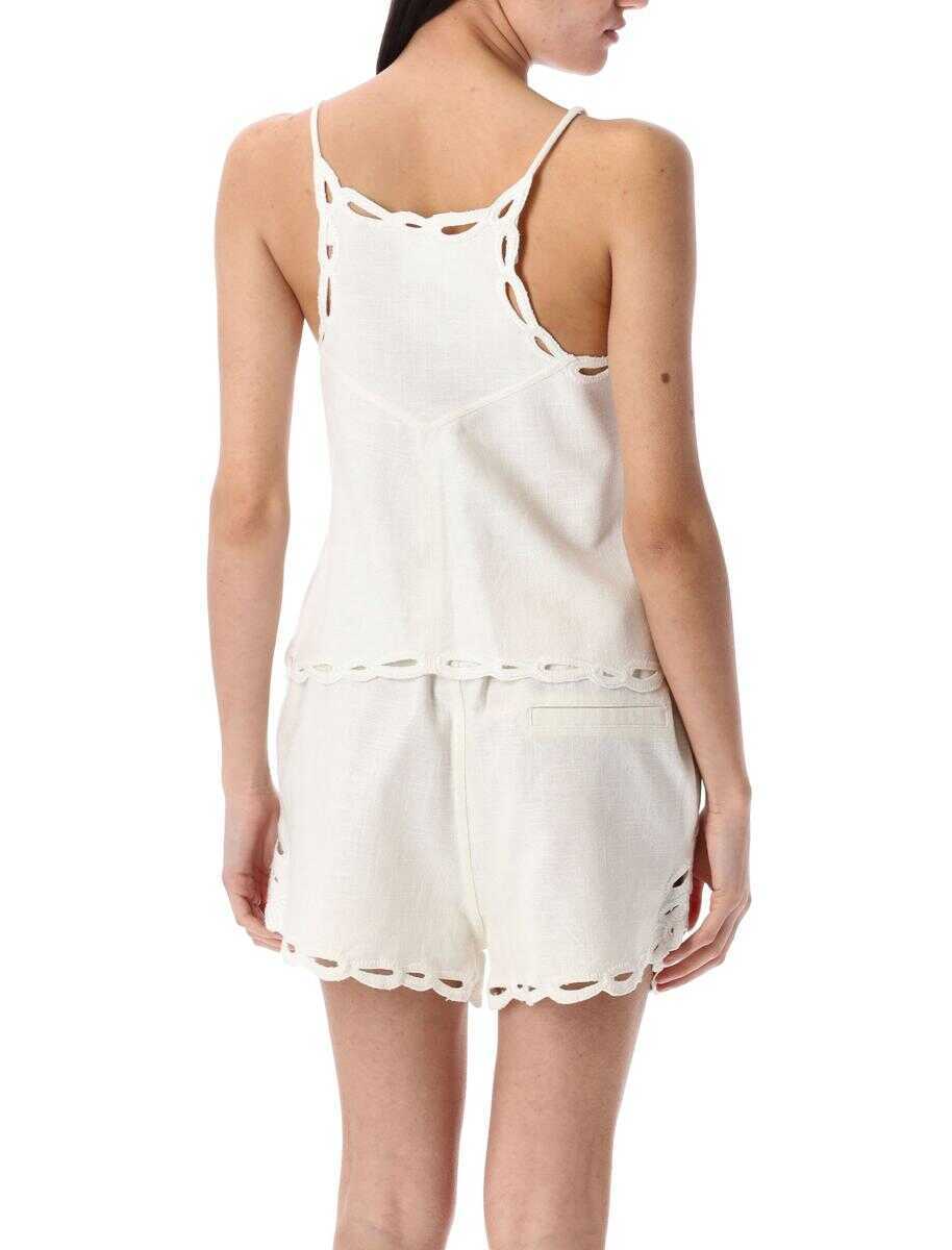 Topuri Isabel Marant Isabel Marant toile Tomeki Top WHITE Femei (BM 17292261) 2