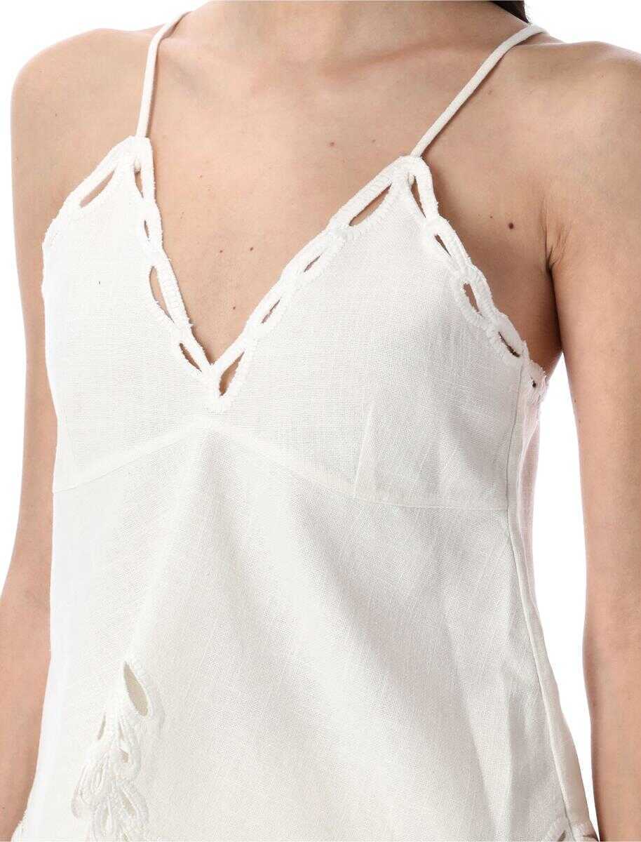 Topuri Isabel Marant Isabel Marant toile Tomeki Top WHITE Femei (BM 17292261) 3