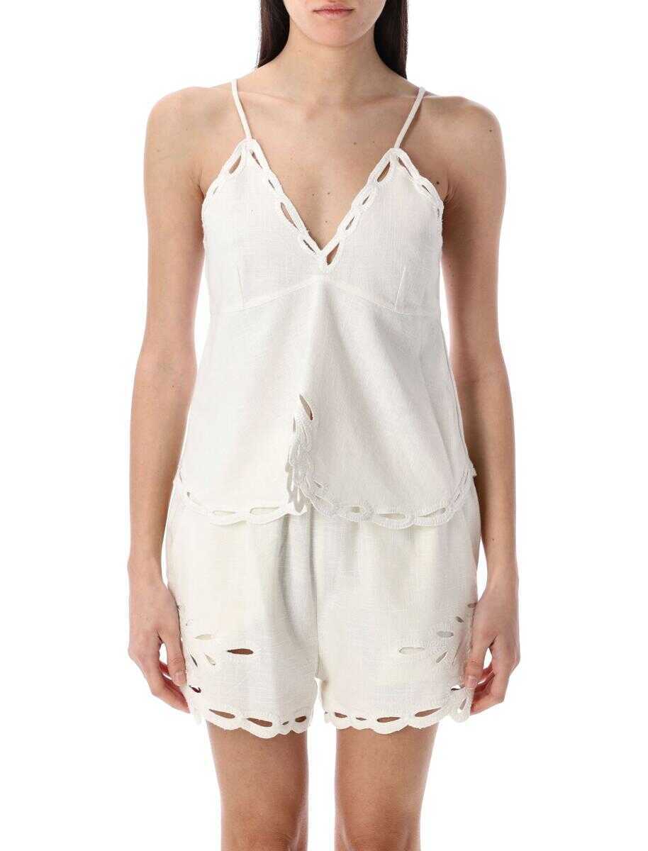 Topuri Isabel Marant Isabel Marant toile Tomeki Top WHITE Femei (BM 17292261) 1