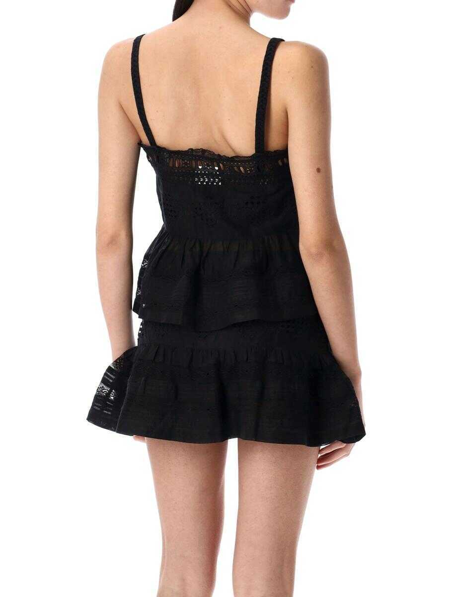 Topuri Isabel Marant Isabel Marant toile Denys Top Black Femei (BM 17292267) 2