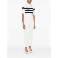 Rochii Jean Paul Gaultier Dama - Rochii Jean Paul Gaultier Jean Paul Gaultier Striped Long Knit Dress WHITE Femei (BM 17292315) - B-mall.ro