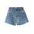 RE/DONE Re/Done Raw Cut Denim Shorts BLUE