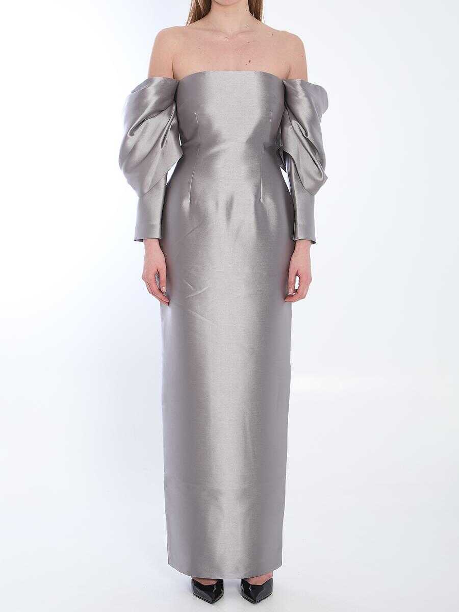 Rochii SOLACE LONDON Laylah Long Dress SILVER Femei (BM 17293875) 1