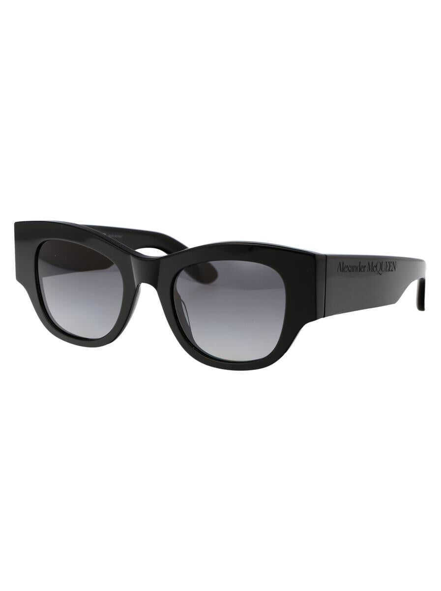 Ochelari de soare Alexander McQueen Alexander McQueen Sunglasses 001 BLACK BLACK GREY Femei (BM 17294220) 2