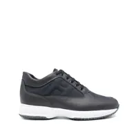 Sneakers Hogan Blue Interactive Sneakers With Textured Fabric Inserts Barbati