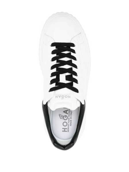 Sneakers Hogan Hogan White H-Stripes Sneakers With Black Heel WHITE Barbati (BM 17297712) 4