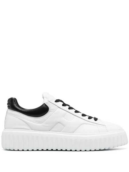 Sneakers Hogan Hogan White H-Stripes Sneakers With Black Heel WHITE Barbati (BM 17297712) 1
