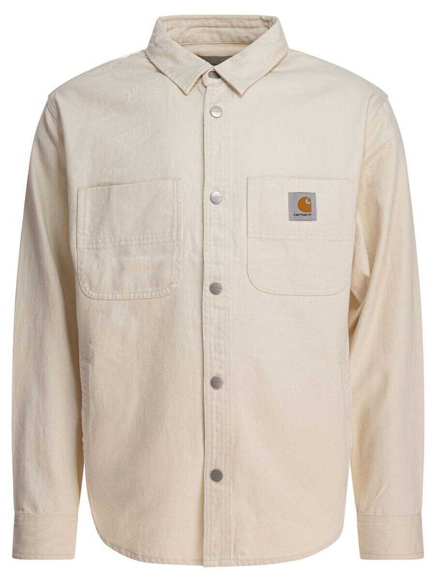 Geci Carhartt Carhartt Wip Crawford Overshirt Beige Barbati (BM 17297793) 1