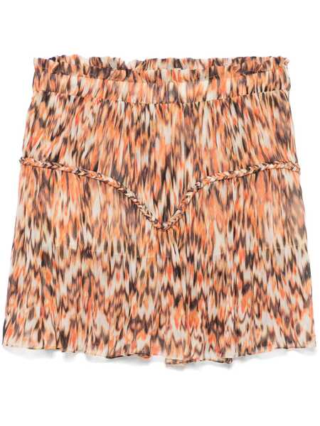 Fuste Isabel Marant Isabel Marant Roumi Printed Cotton Skirt ORANGE Femei (BM 17298426) 1