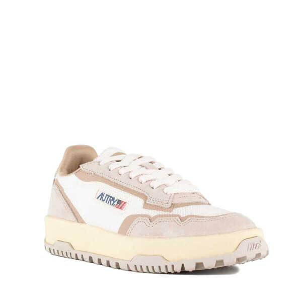 Sneakers AUTRY Autry Wildpace Low Sneakers In Mesh And Suede Color Whisper White And Sand BEIGE, WHITE Femei (BM 17298903) 3