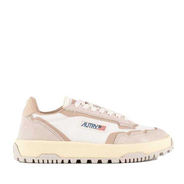 Sneakers AUTRY Autry Wildpace Low Sneakers In Mesh And Suede Color Whisper White And Sand BEIGE, WHITE Femei (BM 17298903) 1