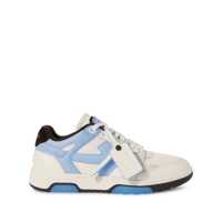 Sneakers 'Out Of Office' Blue Low Sneakers With Arrow Motif And Zip-Tie Tag In Fabric And Leather Man Barbati