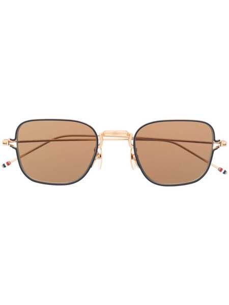 Ochelari de soare Thom Browne Thom Browne Sunglasses WHITE GOLD - NAVY W/ DARK BROWN Barbati (BM 17302140) 1