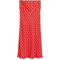 Fuste Marine Serre Crescent Moon-Print Satin Midi Skirt Femei