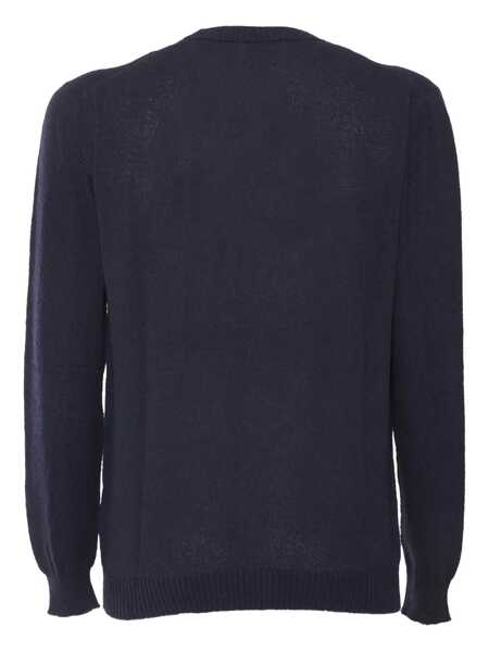 Pulovere SETTE FILI CASHMERE Boucl long sleeve crewneck sweater Blue Barbati (BM 17303580) 2