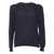 SETTE FILI CASHMERE Boucl� long sleeve crewneck sweater Blue