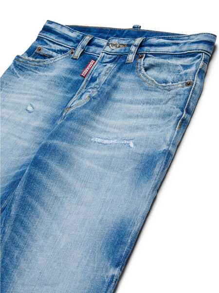 Blugi drepti DSQUARED2 5 pockets Blue Baieti (BM 17303622) 4