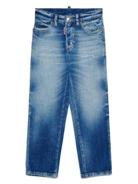 Blugi drepti DSQUARED2 5 pockets Blue Baieti (BM 17303622) 1