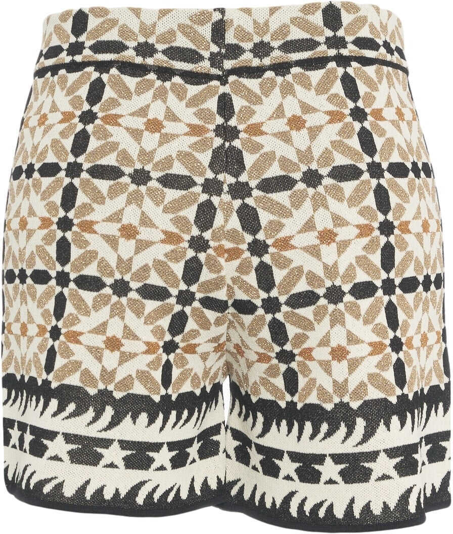 Pantaloni scurti AKEP Lurex jacquard shorts Gold Femei (BM 17303854) 3