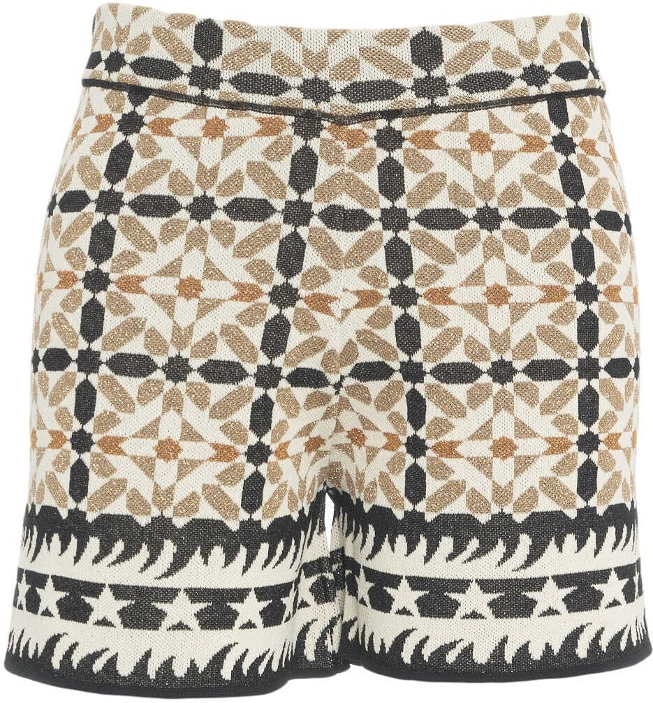 Pantaloni scurti AKEP Lurex jacquard shorts Gold Femei (BM 17303854) 1