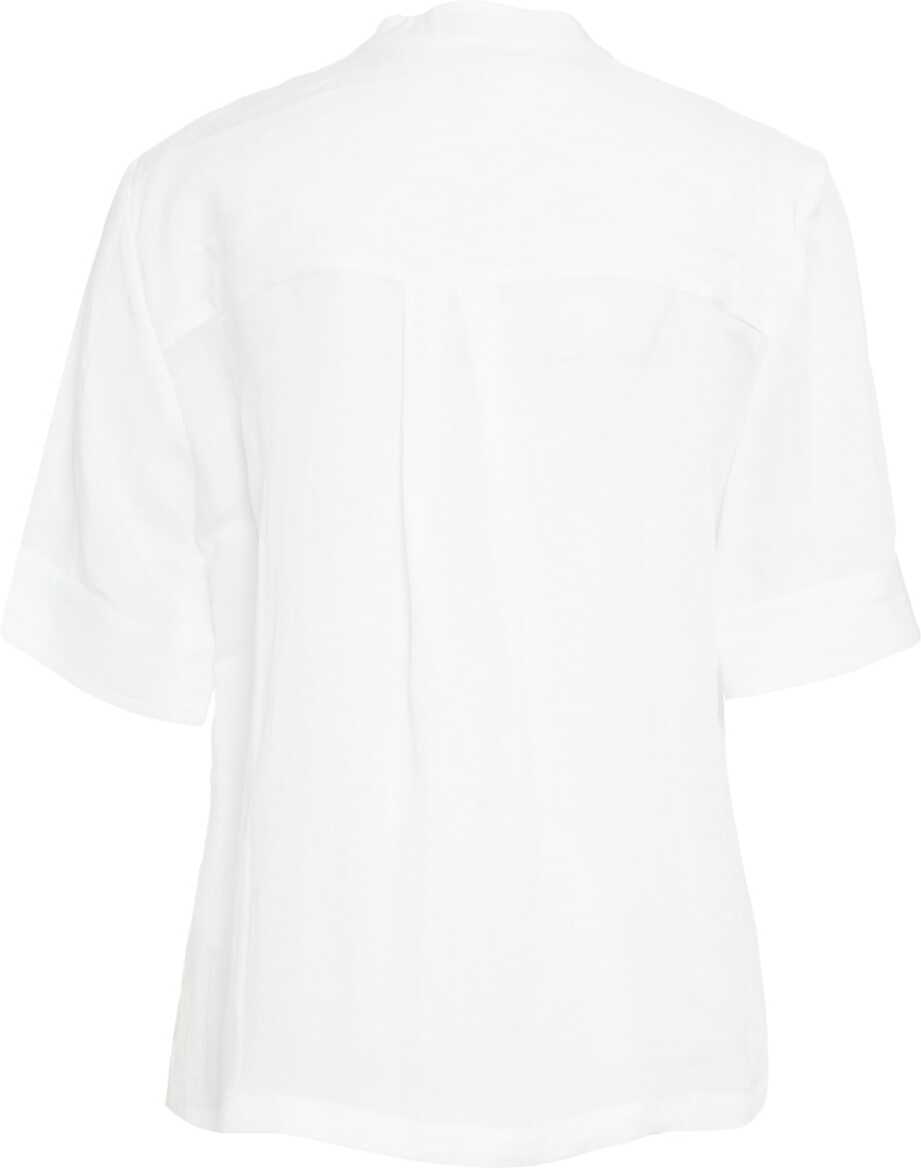 Bluze Himons Mandarin collar blouse White Femei (BM 17303878) 3