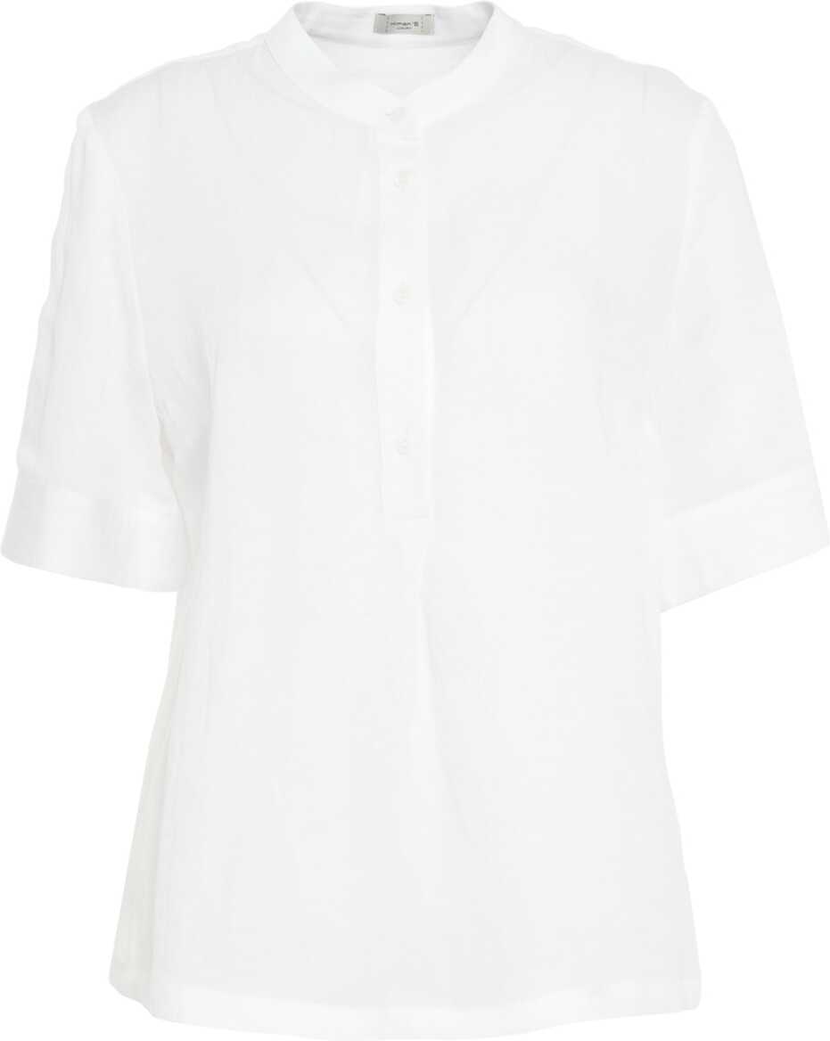 Bluze Himons Mandarin collar blouse White Femei (BM 17303878) 1