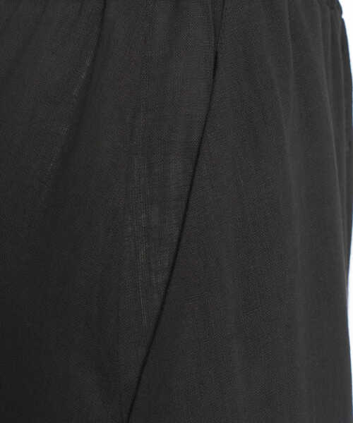 Rochii lungi Kaos Linen skirt with pockets Black Femei (BM 17303899) 5