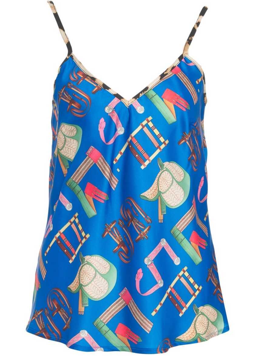 Tricouri 5 Progress Satin camisole with print Blue Femei (BM 17303920) 1