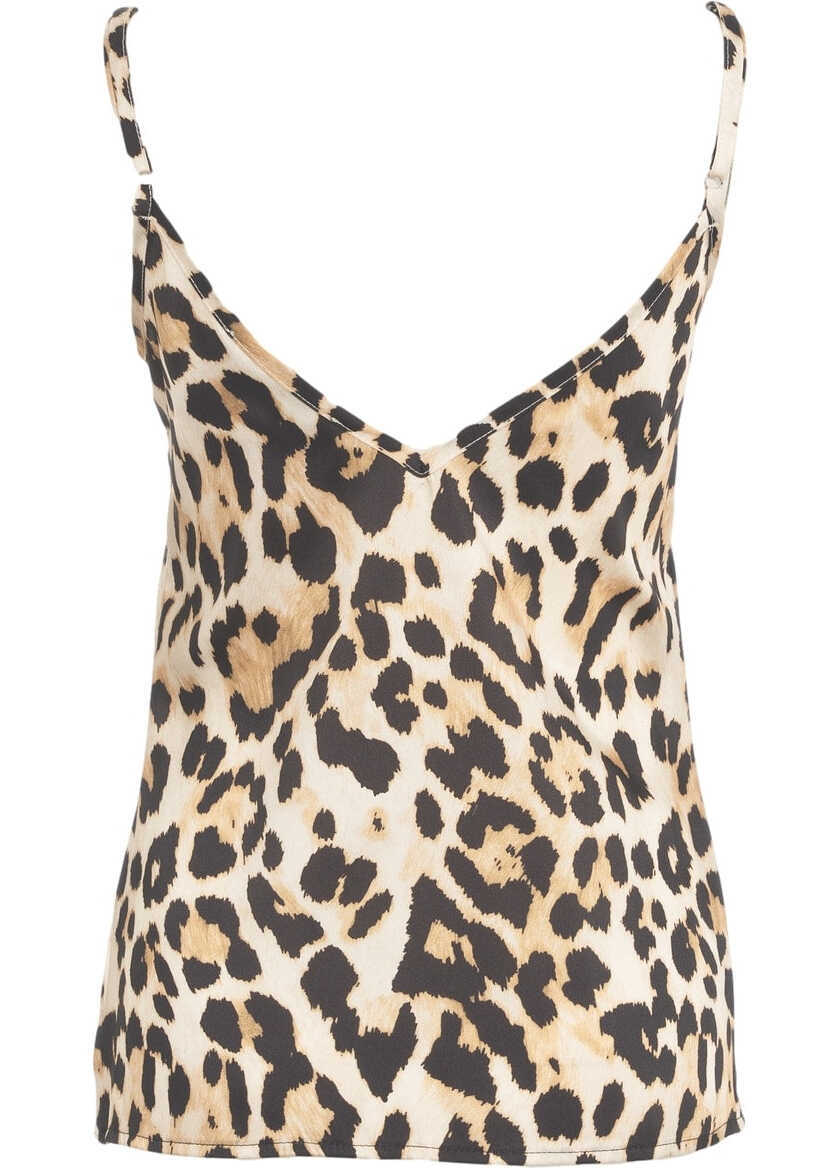 Tricouri 5 Progress Satin camisole with print Brown Femei (BM 17303920) 3