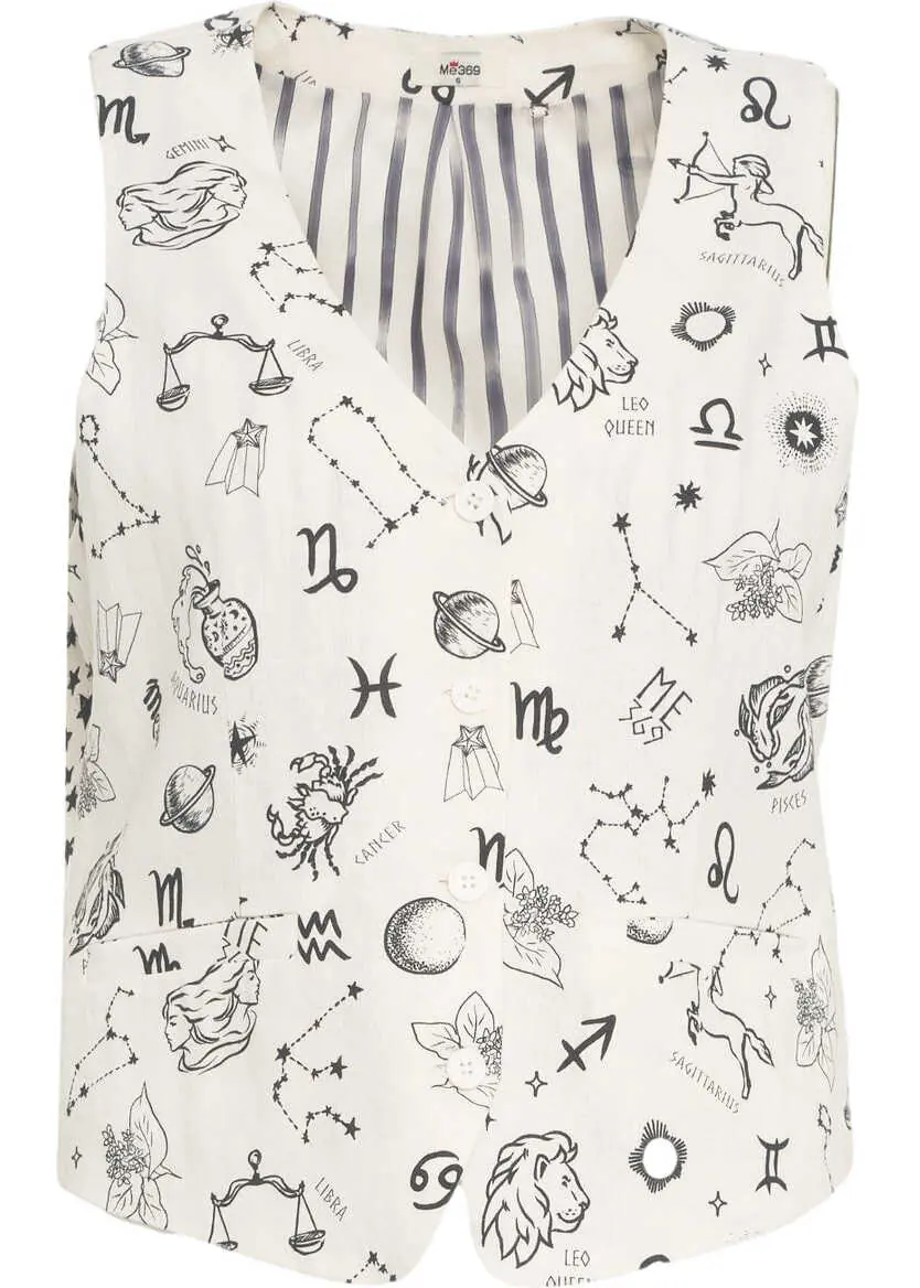 Veste casual Me369 Vest with print White Femei (BM 17303962) 2