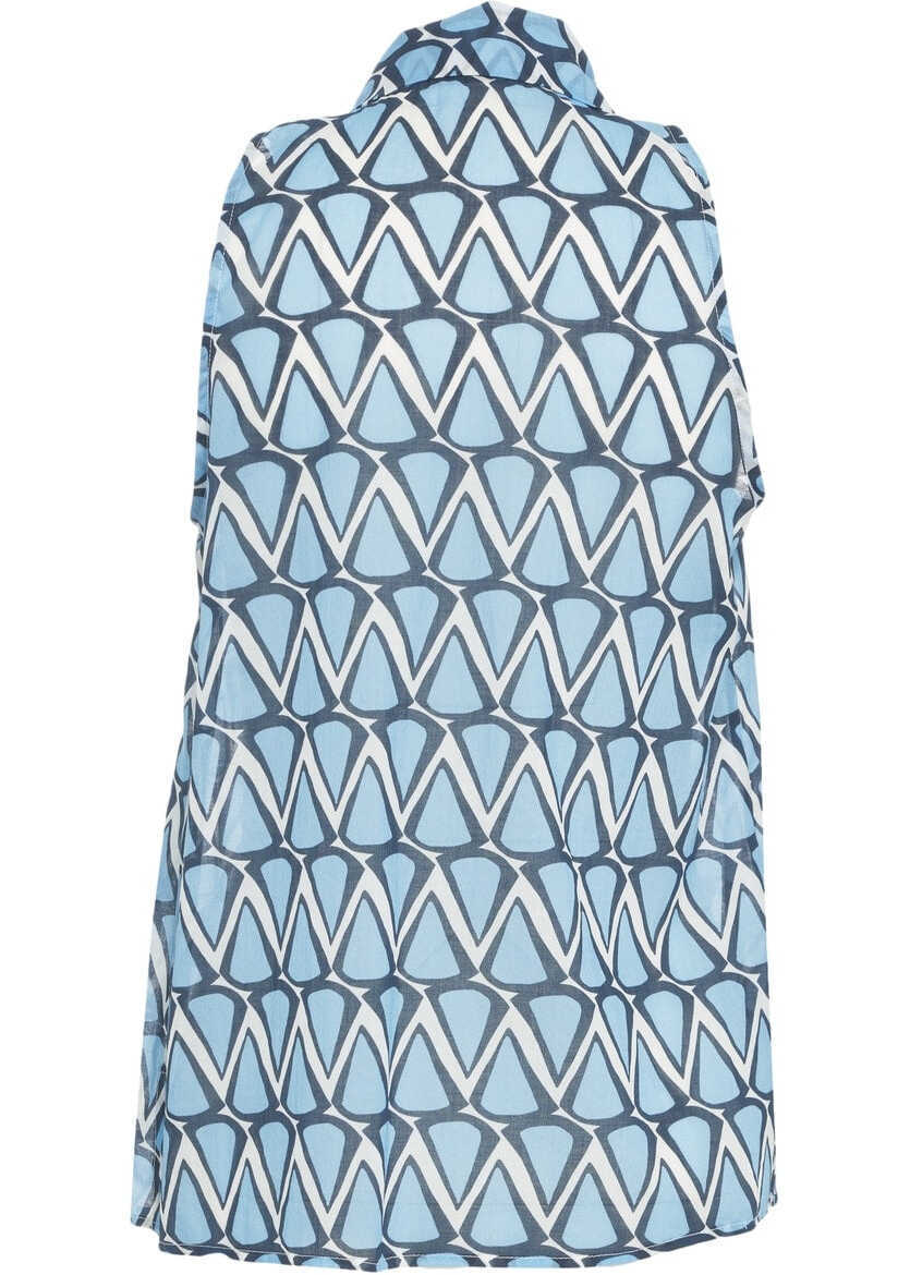 Bluze Himons Blouse with bow tie detail Blue Femei (BM 17304013) 3
