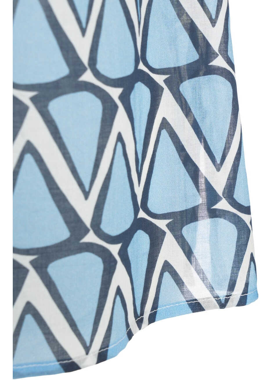 Bluze Himons Blouse with bow tie detail Blue Femei (BM 17304013) 4