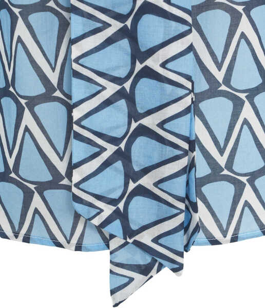 Bluze Himons Blouse with bow tie detail Blue Femei (BM 17304013) 5