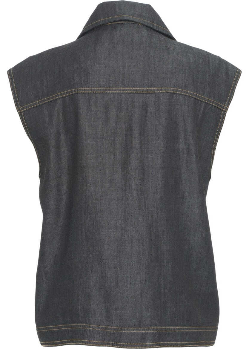 Veste casual Kaos Lyocell denim vest Grey Femei (BM 17304019) 3