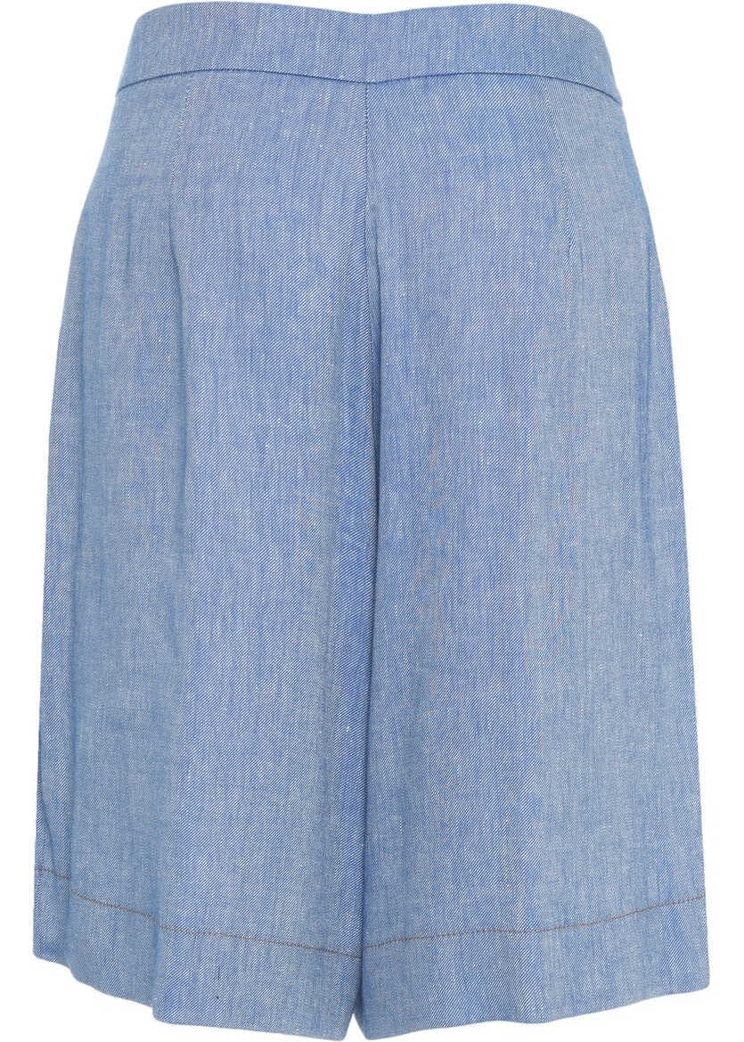 Pantaloni scurti Kaos Linen blend bermuda Blue Femei (BM 17304025) 3