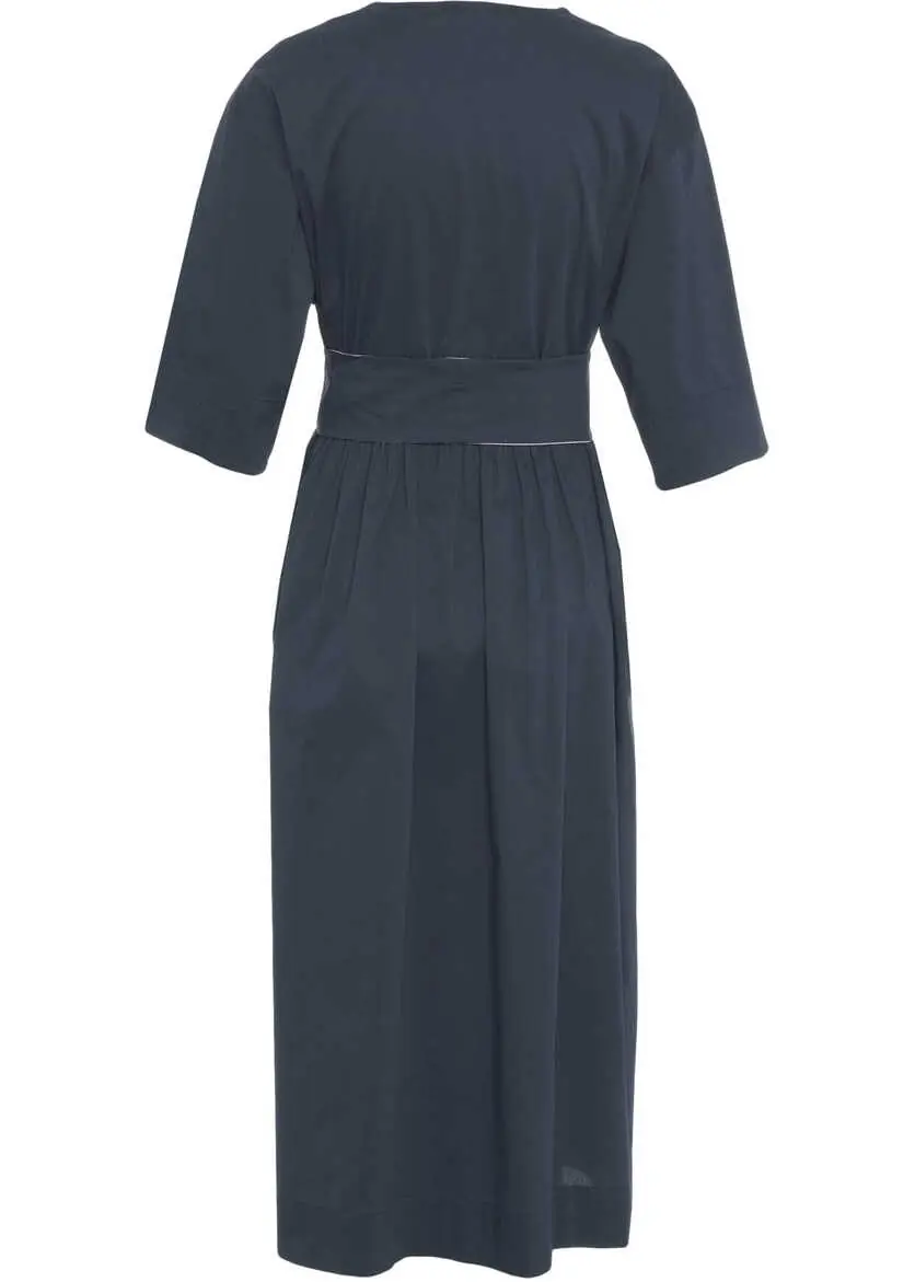 Rochii lungi OBLO UNIQUE Dress with pockets Blue Femei (BM 17304034) 3
