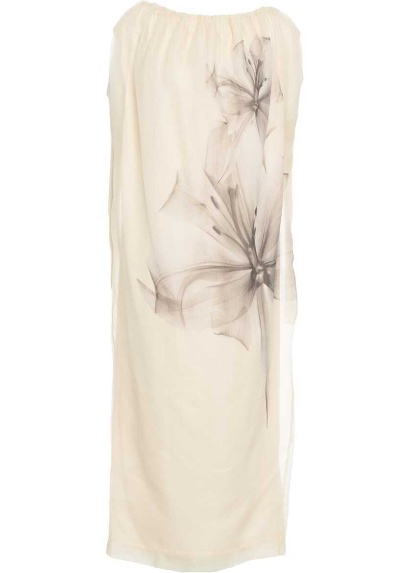 Rochii lungi Herskind Off-shoulder silk dress Veronika Beige Femei (BM 17304040) 1