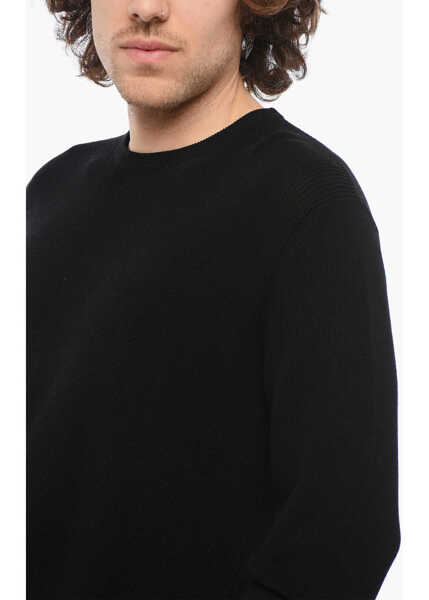 Pulovere Roberto Collina Lightweight Cotton Crewneck Sweater Black Barbati (BM 17304406) 3
