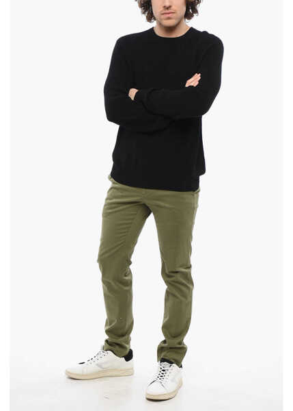 Pulovere Roberto Collina Lightweight Cotton Crewneck Sweater Black Barbati (BM 17304406) 4
