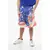 SKY HIGH FARM All-Over Printed Perforated Shorts With Drawstring Waist Blue