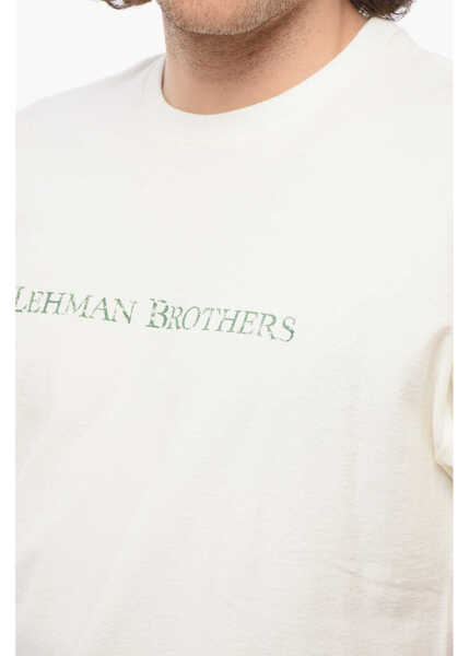 Tricouri 1989 STUDIO Cotton Lehman Brothers Crew-Neck T-Shirt With Back Print White Barbati (BM 17304418) 3