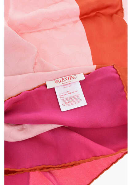 Esarfe Valentino Garavani Silk Foulard With Contrasting Edge Pink Femei (BM 17304421) 4